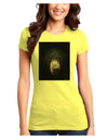 Scary Black Bear Juniors Petite T-Shirt-T-Shirts Juniors Tops-TooLoud-Yellow-Juniors Fitted X-Small-Davson Sales