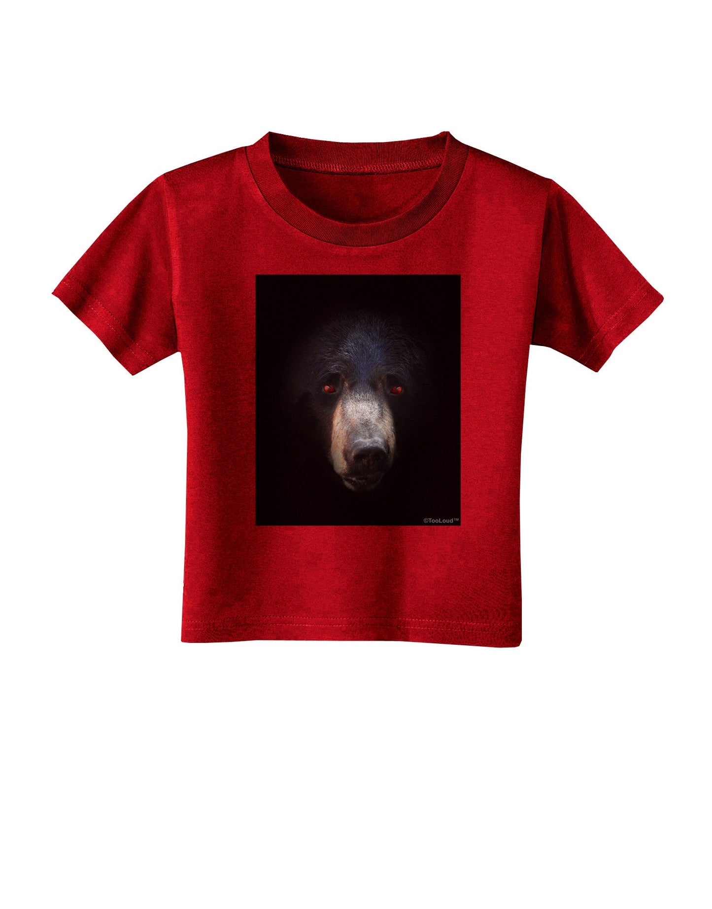 Scary Black Bear Toddler T-Shirt Dark-Toddler T-Shirt-TooLoud-Red-2T-Davson Sales