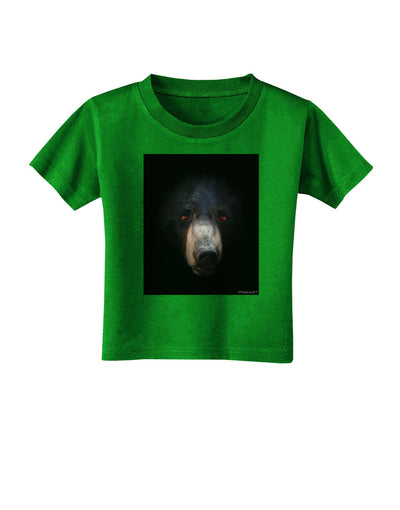 Scary Black Bear Toddler T-Shirt Dark-Toddler T-Shirt-TooLoud-Clover-Green-2T-Davson Sales