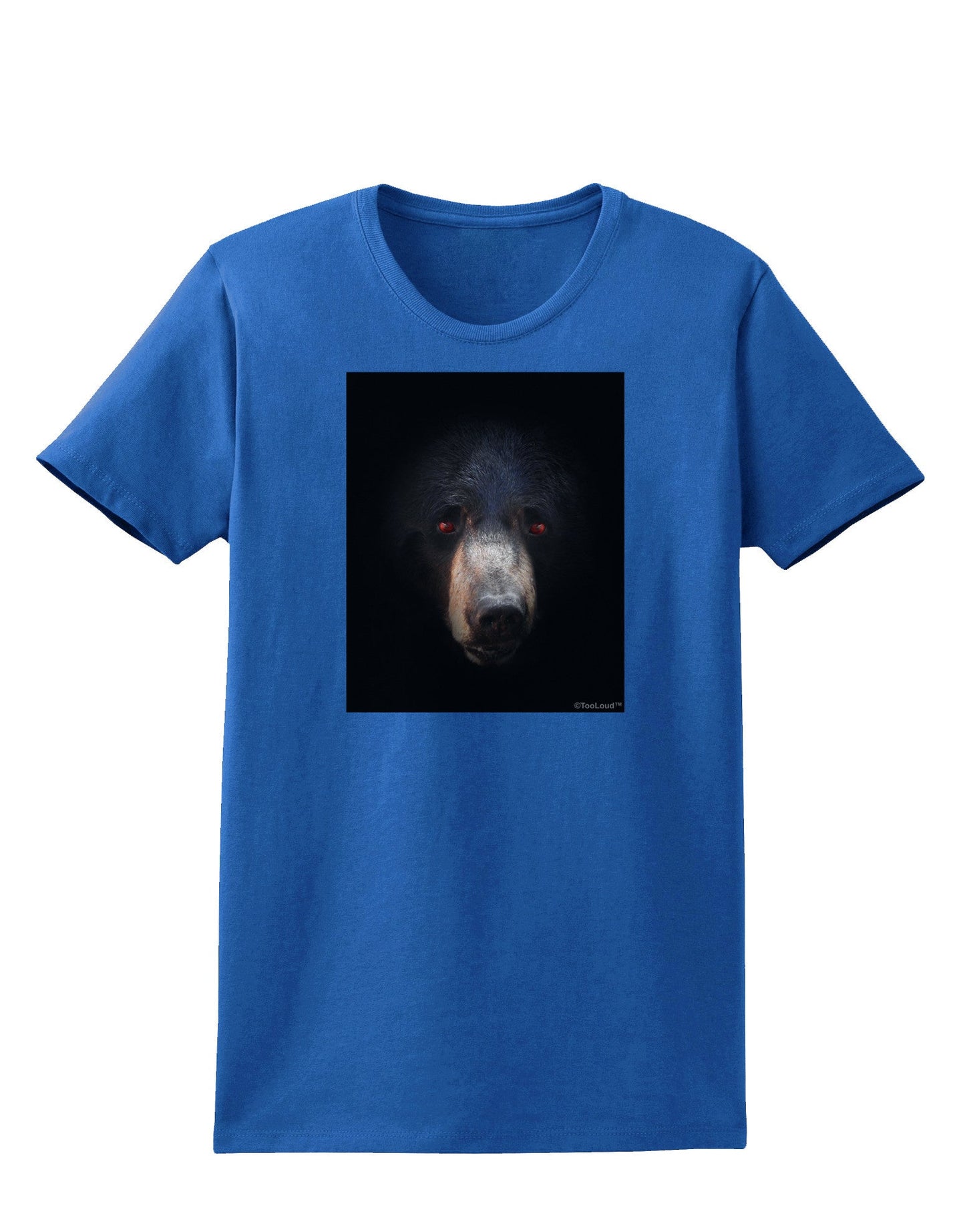 Scary Black Bear Womens Dark T-Shirt-Womens T-Shirt-TooLoud-Royal-Blue-X-Small-Davson Sales