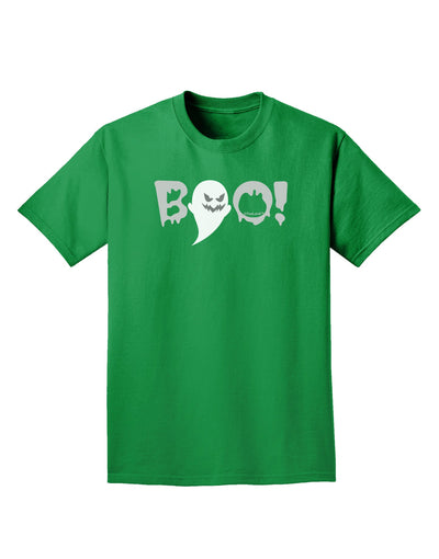 Scary Boo Text Adult Dark T-Shirt-Mens T-Shirt-TooLoud-Kelly-Green-Small-Davson Sales