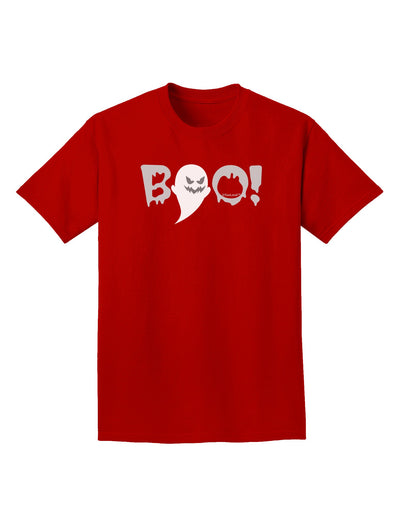 Scary Boo Text Adult Dark T-Shirt-Mens T-Shirt-TooLoud-Red-Small-Davson Sales