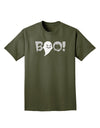 Scary Boo Text Adult Dark T-Shirt-Mens T-Shirt-TooLoud-Military-Green-Small-Davson Sales