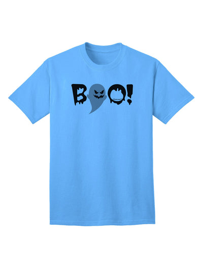 Scary Boo Text Adult T-Shirt-Mens T-Shirt-TooLoud-Aquatic-Blue-Small-Davson Sales