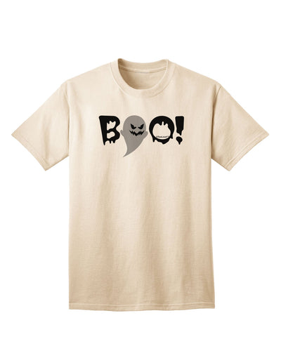 Scary Boo Text Adult T-Shirt-Mens T-Shirt-TooLoud-Natural-Small-Davson Sales