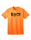 Scary Boo Text Adult T-Shirt-Mens T-Shirt-TooLoud-Neon-Orange-Small-Davson Sales