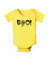 Scary Boo Text Baby Romper Bodysuit-Baby Romper-TooLoud-Yellow-06-Months-Davson Sales