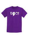 Scary Boo Text Childrens Dark T-Shirt-Childrens T-Shirt-TooLoud-Purple-X-Small-Davson Sales