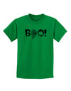 Scary Boo Text Childrens T-Shirt-Childrens T-Shirt-TooLoud-Kelly-Green-X-Small-Davson Sales