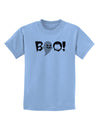 Scary Boo Text Childrens T-Shirt-Childrens T-Shirt-TooLoud-Light-Blue-X-Small-Davson Sales