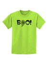 Scary Boo Text Childrens T-Shirt-Childrens T-Shirt-TooLoud-Lime-Green-X-Small-Davson Sales