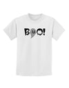 Scary Boo Text Childrens T-Shirt-Childrens T-Shirt-TooLoud-White-X-Small-Davson Sales