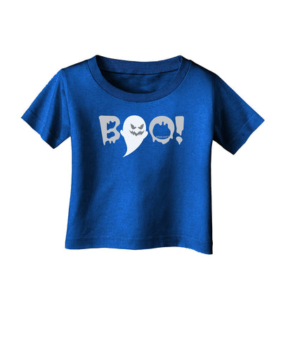 Scary Boo Text Infant T-Shirt Dark-Infant T-Shirt-TooLoud-Royal-Blue-06-Months-Davson Sales