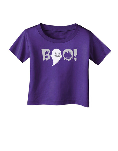 Scary Boo Text Infant T-Shirt Dark-Infant T-Shirt-TooLoud-Purple-06-Months-Davson Sales