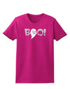 Scary Boo Text Womens Dark T-Shirt-TooLoud-Hot-Pink-Small-Davson Sales