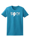 Scary Boo Text Womens Dark T-Shirt-TooLoud-Turquoise-X-Small-Davson Sales