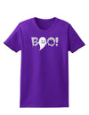 Scary Boo Text Womens Dark T-Shirt-TooLoud-Purple-X-Small-Davson Sales