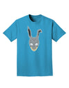 Scary Bunny Face Adult Dark T-Shirt-Mens T-Shirt-TooLoud-Turquoise-Small-Davson Sales