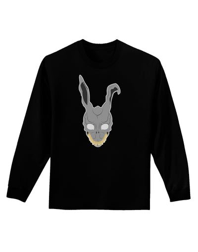 Scary Bunny Face Adult Long Sleeve Dark T-Shirt-TooLoud-Black-Small-Davson Sales
