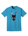 Scary Bunny Face Black Adult Dark T-Shirt-Mens T-Shirt-TooLoud-Turquoise-Small-Davson Sales