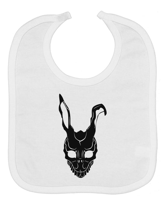 Scary Bunny Face Black Baby Bib