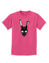 Scary Bunny Face Black Childrens Dark T-Shirt-Childrens T-Shirt-TooLoud-Sangria-X-Small-Davson Sales