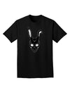 Scary Bunny Face Black Distressed Adult Dark T-Shirt-Mens T-Shirt-TooLoud-Black-Small-Davson Sales