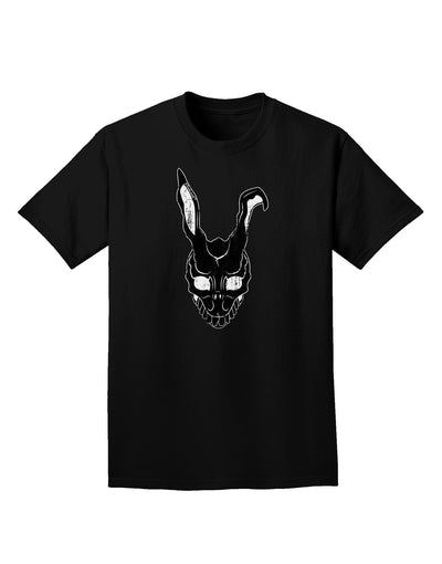 Scary Bunny Face Black Distressed Adult Dark T-Shirt-Mens T-Shirt-TooLoud-Black-Small-Davson Sales