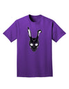 Scary Bunny Face Black Distressed Adult Dark T-Shirt-Mens T-Shirt-TooLoud-Purple-Small-Davson Sales