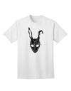 Scary Bunny Face Black Distressed Adult T-Shirt-Mens T-Shirt-TooLoud-White-Small-Davson Sales