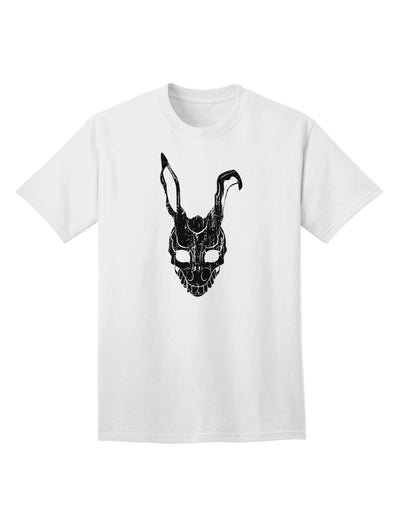 Scary Bunny Face Black Distressed Adult T-Shirt-Mens T-Shirt-TooLoud-White-Small-Davson Sales