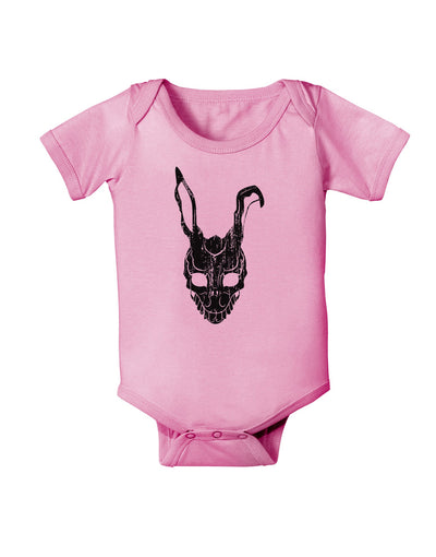 Scary Bunny Face Black Distressed Baby Romper Bodysuit-Baby Romper-TooLoud-Pink-06-Months-Davson Sales