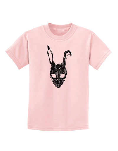 Scary Bunny Face Black Distressed Childrens T-Shirt-Childrens T-Shirt-TooLoud-PalePink-X-Small-Davson Sales