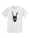 Scary Bunny Face Black Distressed Childrens T-Shirt-Childrens T-Shirt-TooLoud-White-X-Small-Davson Sales