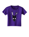 Scary Bunny Face Black Distressed Toddler T-Shirt Dark-Toddler T-Shirt-TooLoud-Purple-2T-Davson Sales