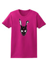 Scary Bunny Face Black Distressed Womens Dark T-Shirt-TooLoud-Hot-Pink-Small-Davson Sales