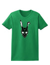 Scary Bunny Face Black Distressed Womens Dark T-Shirt-TooLoud-Kelly-Green-X-Small-Davson Sales