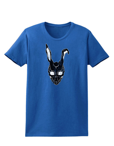 Scary Bunny Face Black Distressed Womens Dark T-Shirt-TooLoud-Royal-Blue-X-Small-Davson Sales
