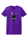 Scary Bunny Face Black Distressed Womens Dark T-Shirt-TooLoud-Purple-X-Small-Davson Sales