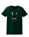 Scary Bunny Face Black Distressed Womens Dark T-Shirt-TooLoud-Forest-Green-Small-Davson Sales