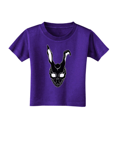 Scary Bunny Face Black Toddler T-Shirt Dark-Toddler T-Shirt-TooLoud-Purple-2T-Davson Sales