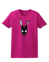 Scary Bunny Face Black Womens Dark T-Shirt-TooLoud-Hot-Pink-Small-Davson Sales