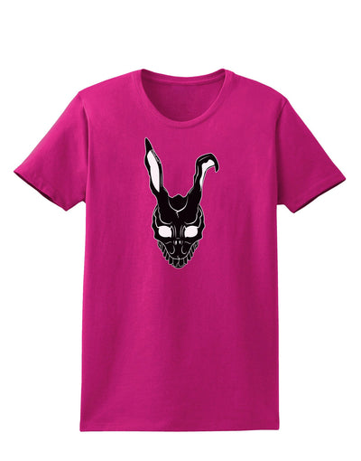 Scary Bunny Face Black Womens Dark T-Shirt-TooLoud-Hot-Pink-Small-Davson Sales