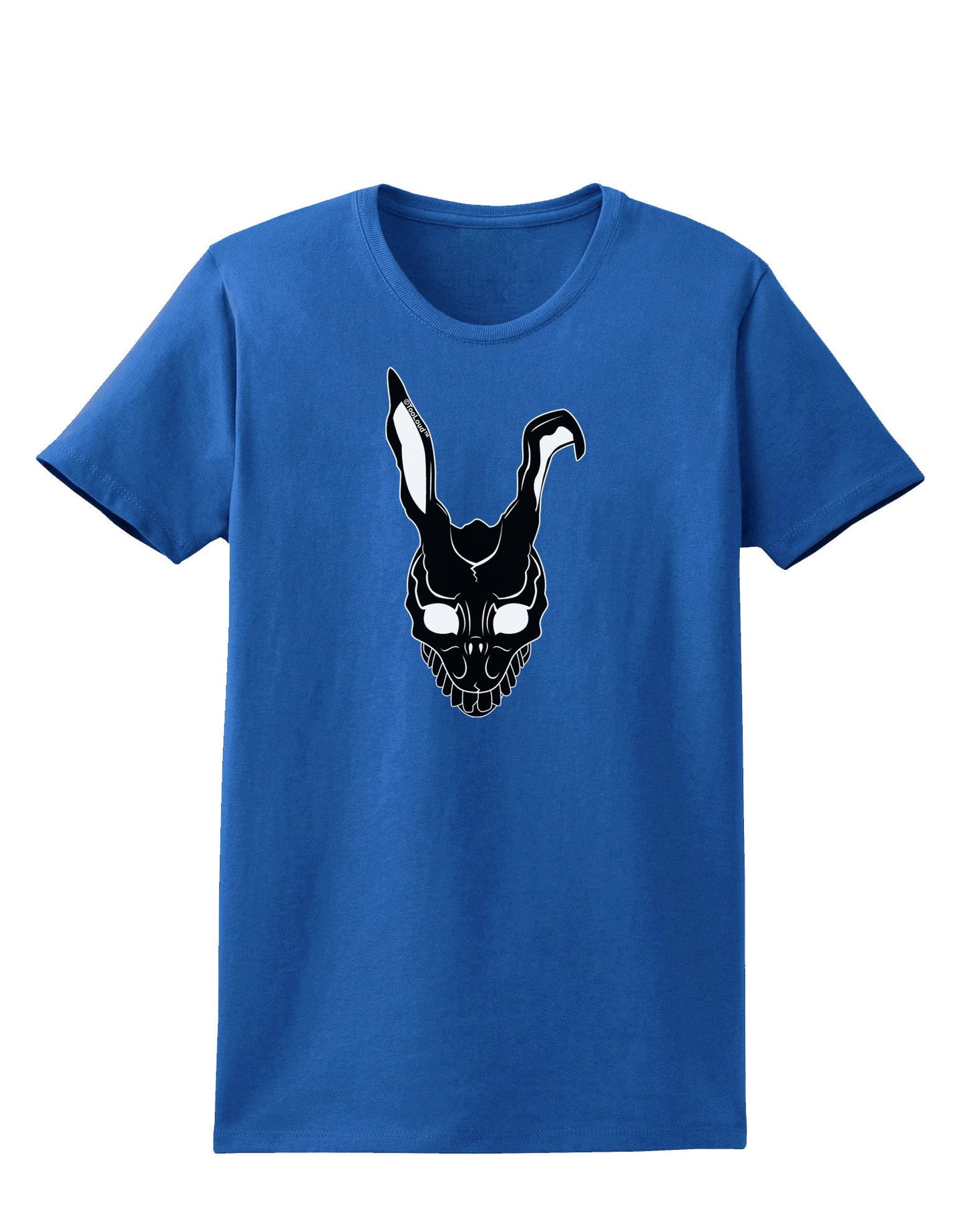 Scary Bunny Face Black Womens Dark T-Shirt-TooLoud-Royal-Blue-X-Small-Davson Sales