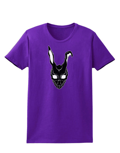 Scary Bunny Face Black Womens Dark T-Shirt-TooLoud-Purple-X-Small-Davson Sales