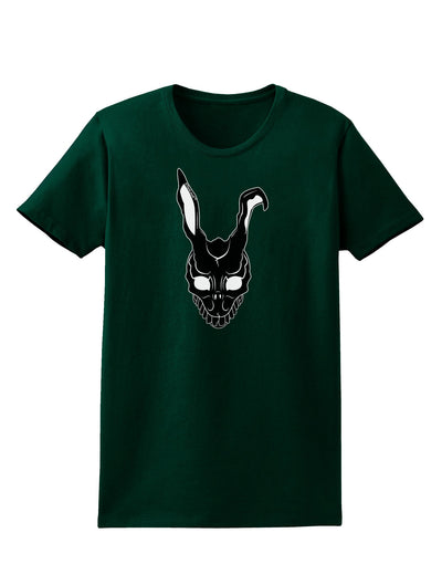 Scary Bunny Face Black Womens Dark T-Shirt-TooLoud-Forest-Green-Small-Davson Sales