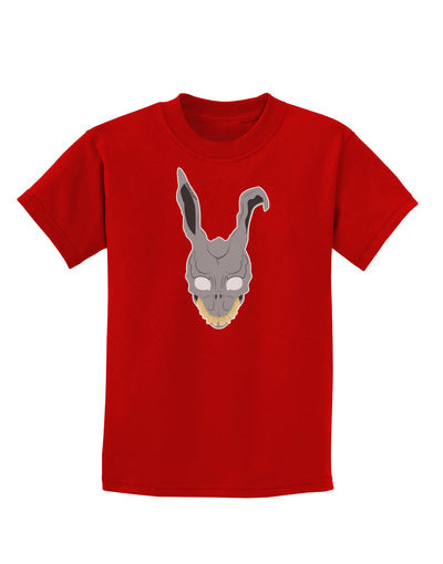 Scary Bunny Face Childrens Dark T-Shirt-Childrens T-Shirt-TooLoud-Red-X-Small-Davson Sales