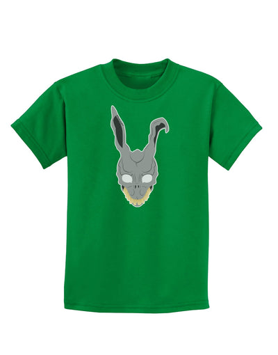 Scary Bunny Face Childrens Dark T-Shirt-Childrens T-Shirt-TooLoud-Kelly-Green-X-Small-Davson Sales