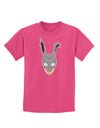 Scary Bunny Face Childrens Dark T-Shirt-Childrens T-Shirt-TooLoud-Sangria-X-Small-Davson Sales