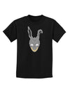 Scary Bunny Face Childrens Dark T-Shirt-Childrens T-Shirt-TooLoud-Black-X-Small-Davson Sales